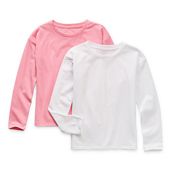 Thereabouts Little & Big Girls 2-pc. Crew Neck Long Sleeve T-Shirt