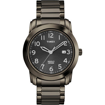 Timex® Mens Gunmetal Round Watch