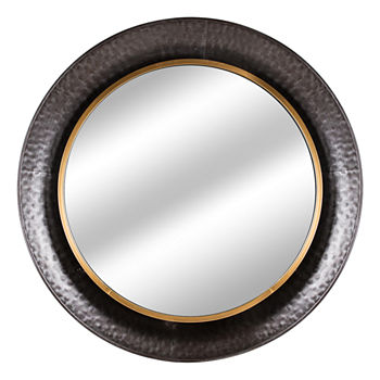 Millennium Art Round Concave Metal Framed Wall Mirror