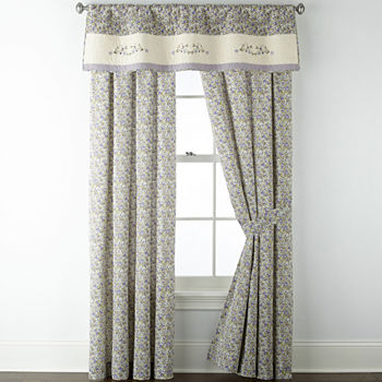 JCPenney Home Light-Filtering Rod Pocket Set of 2 Curtain Panel