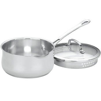 Cuisinart® Contour 2-qt. Stainless Steel Spouted Saucepan with Lid