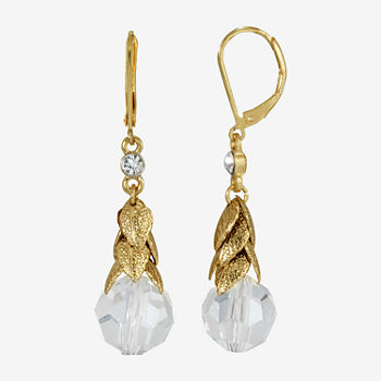 1928 Gold-Tone Drop Earrings