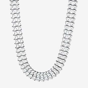 1928 Silver-Tone 19 1/2 Inch Link Chain Necklace