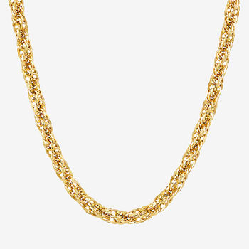 Unisex Adult 24 Inch 10K Gold Link Necklace