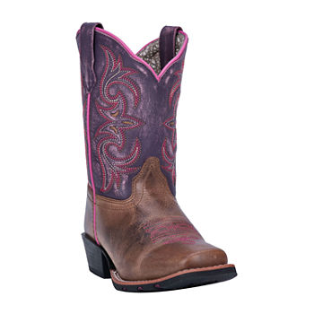 Dan Post Girls Majesty Stacked Heel Cowboy Boots