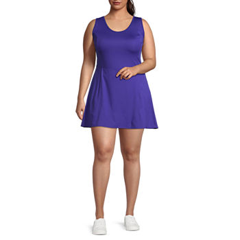 Xersion Sleeveless Midi Tennis Dress Plus