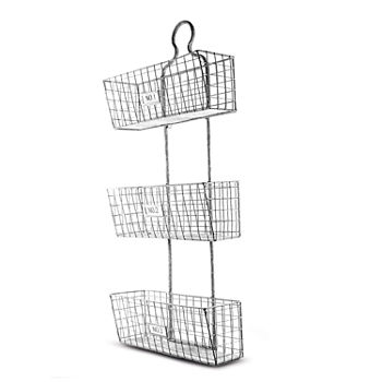 Three Tier Storage Hanging Metal Wire Baskets Wall Art Décor