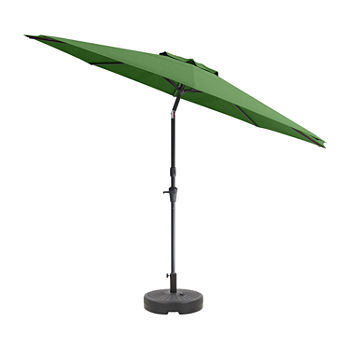10-Foot UV and Wind Resistant Tilting Patio Umbrella and Base