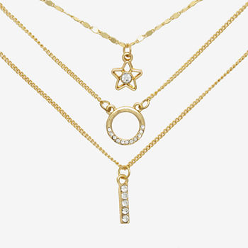 Mixit 3-pc. 18 Inch Cable Bar Round Star Necklace Set