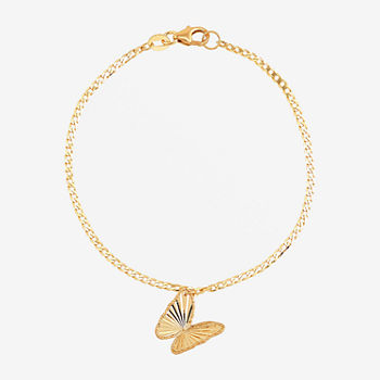 Made in Italy 14K Gold Butterfly Charm Bracelet