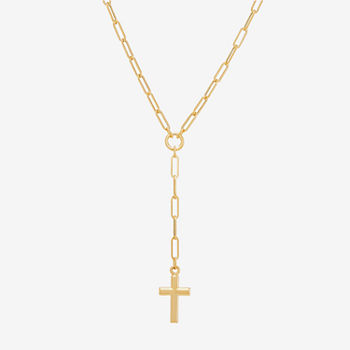Religious Jewelry Womens 10K Gold Cross Y Necklace