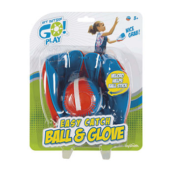 Toysmith Get Outside Go Super Sport Easy Catch Ball & Glove Set (Packaging May Vary)