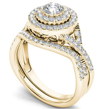 Womens 3/4 CT. T.W. Genuine White Diamond 10K Gold Bridal Set