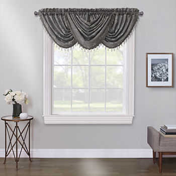 Max Blackout Mystique Embroidery Rod Pocket Waterfall Valance