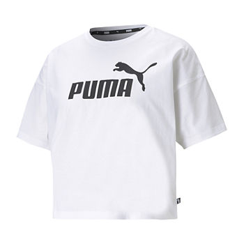Puma Essential Cropped Womens Crew Neck Short Sleeve T-Shirt Plus