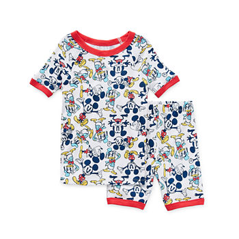 Disney Collection Little & Big Boys 2-pc. Mickey Mouse Shorts Pajama Set