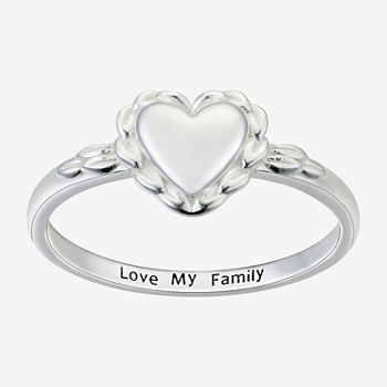 Footnotes Sterling Silver Heart Band