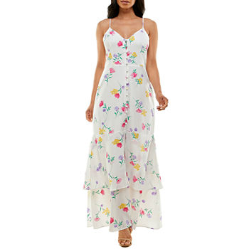 Premier Amour Sleeveless Floral Maxi Dress