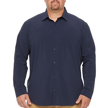 Stylus Big and Tall Mens Regular Fit Long Sleeve Button-Down Shirt