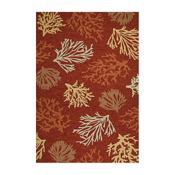 Couristan Outdoor Escapes Sea Reef Hooked Rectangular Rugs