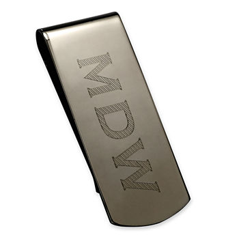 High Polished Personalized Mirror Finish Money Clip