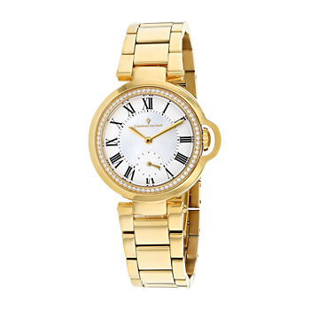 Christian Van Sant Womens Gold Tone Stainless Steel Bracelet Watch Cv0231