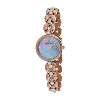 Christian Van Sant Womens Rose Goldtone Stainless Steel Bracelet Watch Cv0614