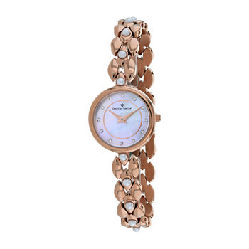 Christian Van Sant Womens Rose Goldtone Stainless Steel Bracelet Watch Cv0615
