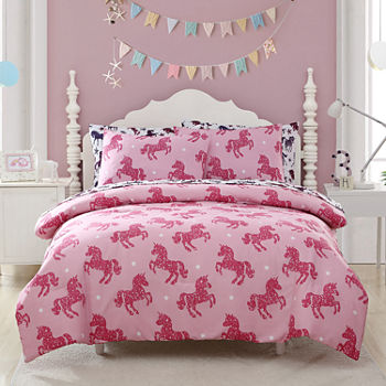 Kute Kids Kute Kids Unicorn Pink Lightweight Reversible Comforter Set