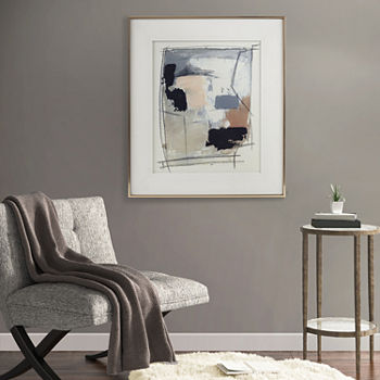 Madison Park Abstract Reveal Framed Glass Wall Art Sets