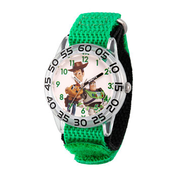 Disney Boys Green Strap Watch-Wds000711
