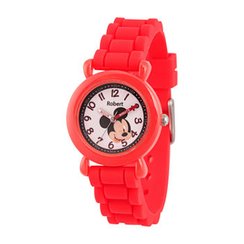 Disney Mickey Mouse Boys Red Strap Watch Wds000737