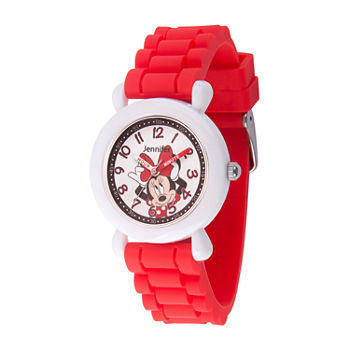 Disney Minnie Mouse Girls Red Strap Watch Wds000739