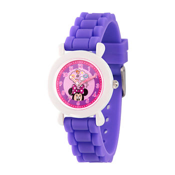 Disney Minnie Mouse Girls Purple Strap Watch Wds000740