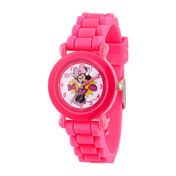 Disney Minnie Mouse Girls Pink Strap Watch Wds000742