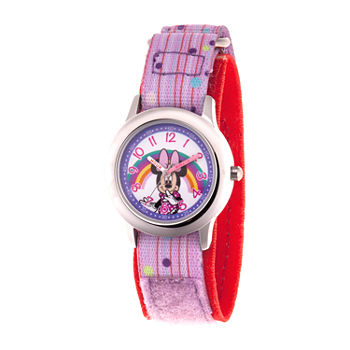 Disney Minnie Mouse Girls Purple Strap Watch Wds000745