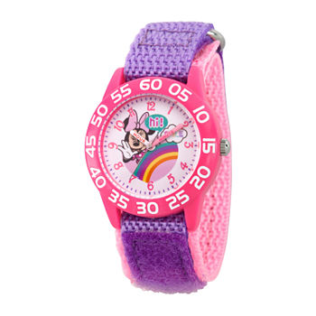 Disney Minnie Mouse Girls Purple Strap Watch Wds000746