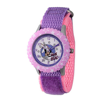 Disney Minnie Mouse Girls Purple Strap Watch Wds000749