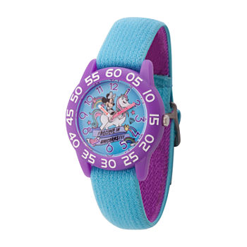 Disney Minnie Mouse Girls Blue Strap Watch Wds000752