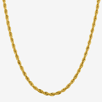 14K Gold Semisolid Rope Chain Necklace