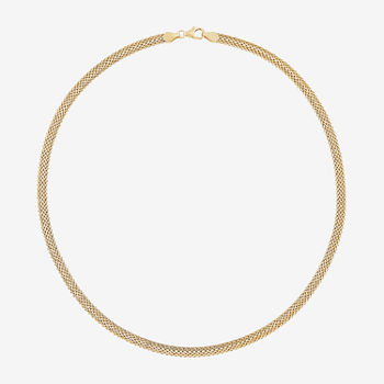 Made in Italy Womens 18 Inch 14K Gold Link Necklace
