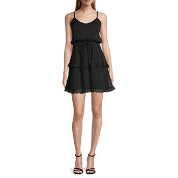 by&by Juniors Sleeveless Fit + Flare Dress