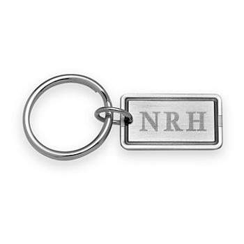 Antique Silver Personalized Key Ring