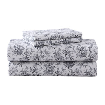 Laura Ashley 100% Cotton Flannel Sheet Set