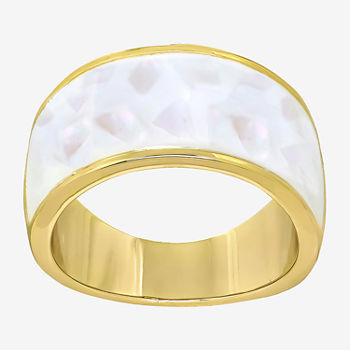 Sparkle Allure Mother Of Pearl 14K Gold Over Brass Band