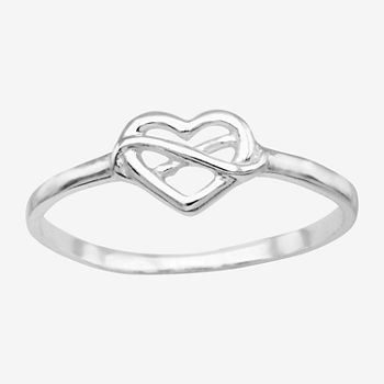 Itsy Bitsy Sterling Silver Heart Band