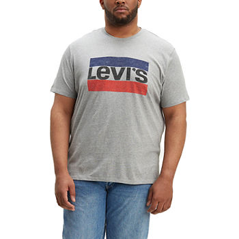 Levi's Big and Tall Mens Crew Neck Short Sleeve Regular Fit Americana Graphic T-Shirt