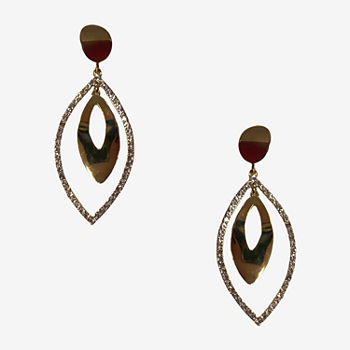 Bijoux Bar Gold Tone Crystal Drop Earrings