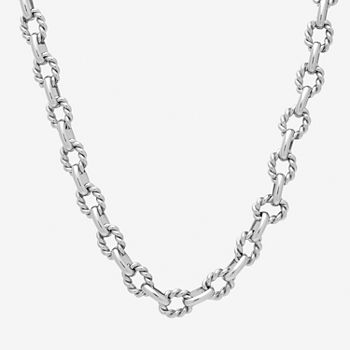Silver Reflections Silver Reflections Pure Silver Over Brass 18 Inch Link Chain Necklace