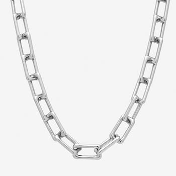 Silver Reflections Pure Silver Over Brass 18 Inch Link Chain Necklace